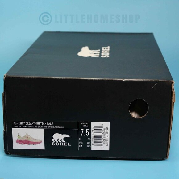 NEW! Sorel Kinetic Breakthru Tech Lace Sneakers in Pink, Yellow, Size 7.5 - Picture 9 of 9